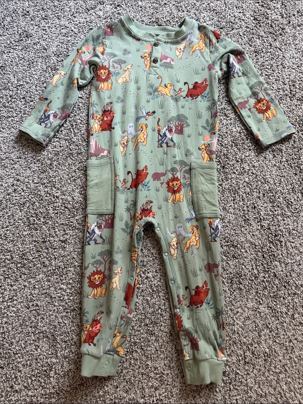 Little Sleepies Lion King Henley Romper